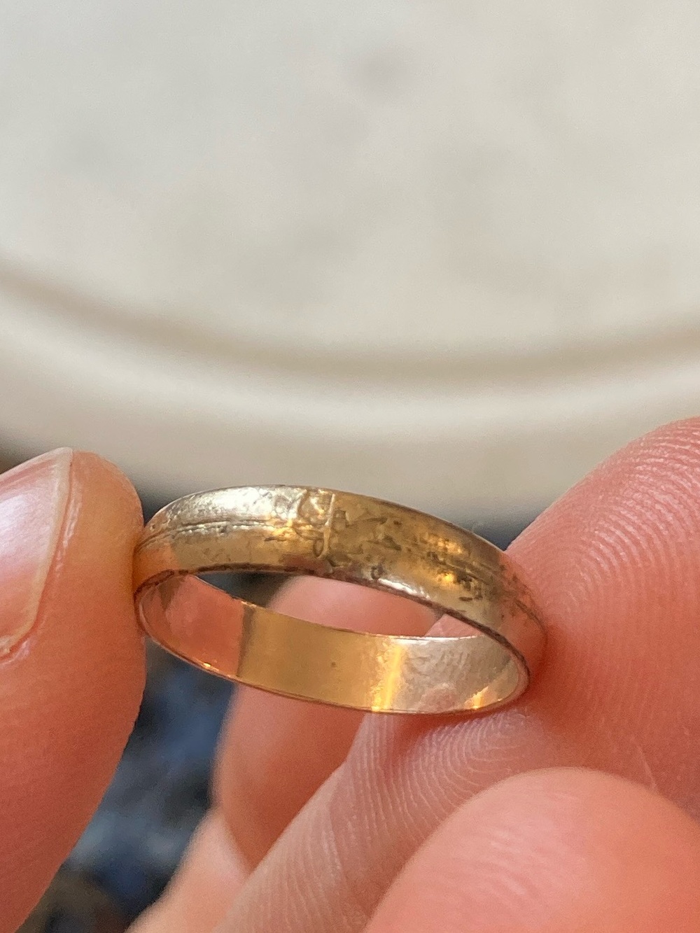 Antique Victorian “BABY” Engraved Ring, Size 3 - Picture 11 of 14